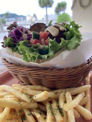 Felafel sandwich  at Blue Point Falafel & Coffee in Yomitan