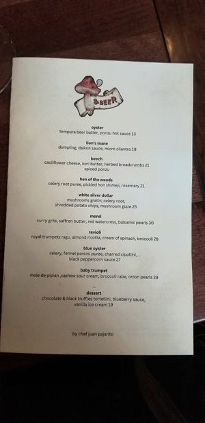 Our menu, same as on line but could change because it's a pop up! We were told would go into Sept at Third Kingdom in New York City