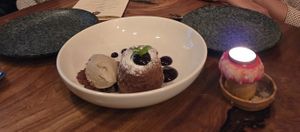 Lava cake dessertt  at Third Kingdom in New York City