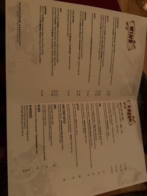 Drink menu  at Third Kingdom in New York City