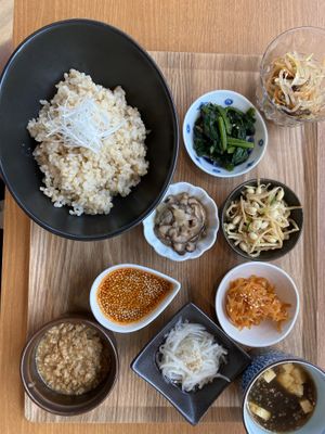 Korean set meal  at W Holistic Cafe in Osaka