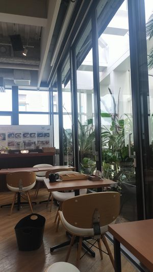 Relaxed interior at W Holistic Cafe in Osaka