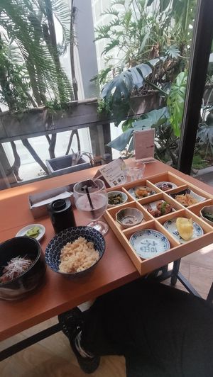 Teishoku addons at W Holistic Cafe in Osaka