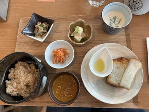 Curry plate   at W Holistic Cafe in Osaka