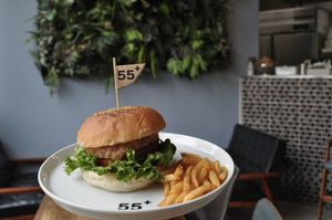 Vegan Burger at 55+ カフェ in Osaka
