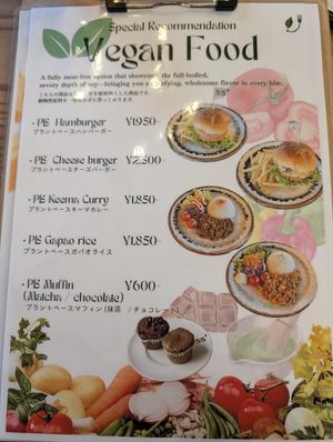 Vegan menu at 55+ カフェ in Osaka
