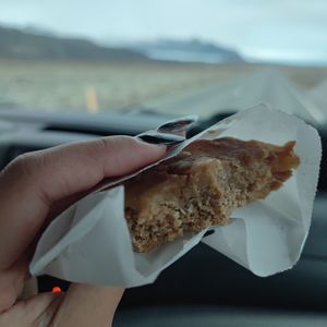 Vegan crumble at Cafe Vatnajökull in Vatnajoekull National Park