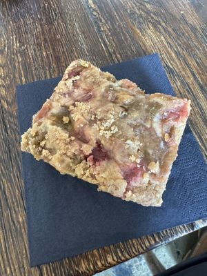 Vegan crumble cake  at Cafe Vatnajökull in Vatnajoekull National Park