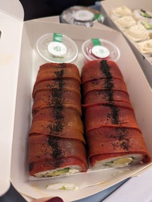 Vegan salmon roll #Veganuary at Dobro Top Vegan   in Dubai