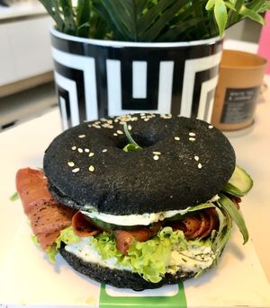 No-salmon bagel  at Dobro Top Vegan   in Dubai