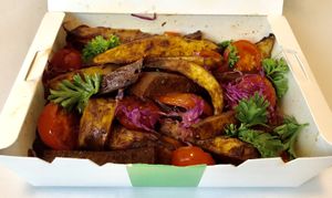 Happy cow  at Dobro Top Vegan   in Dubai