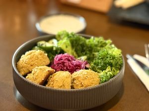 The fluffiest lightest falafels you will ever eat!! 🧆   at Dobro Top Vegan   in Dubai