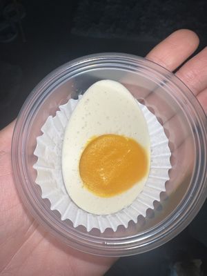 Boiled “egg"  at Dobro Top Vegan   in Dubai