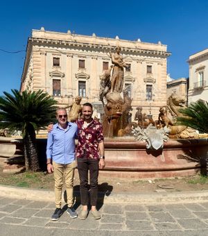 Fountain of Diana  at Vegan Food Tour Ortigia in Siracusa