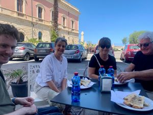 Big smiles!  at Vegan Food Tour Ortigia in Siracusa