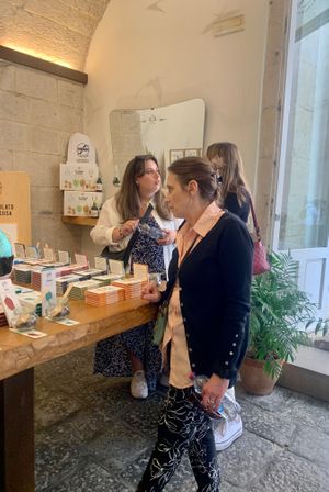 An amazing display of vegan chocolate! - March 2024 at Vegan Food Tour Ortigia in Siracusa