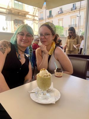 Can't decide on the traditional Sicilian granita or the traditional Italian gelato? So have both!  at Vegan Food Tour Ortigia in Siracusa