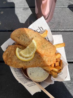 Fish and chips  at Last Vegas  in Utrecht