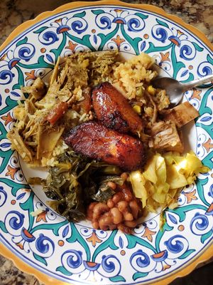 a lil bit of everything 😋 at Afrobites in Little Rock