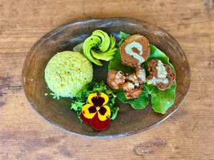 Vegano fucion india-mexico at El Aguacate in San Mateo Rio Hondo