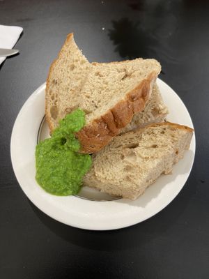 Bread + dip (included with lunch)  at Ravintola Lohtu in Helsinki