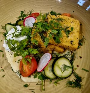 Tofu 😋 at Ravintola Lohtu in Helsinki