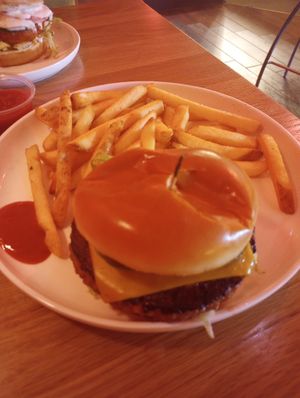 VG classic, a cheeseburger staple. Vegan delight. at Veggie Grill by Next Level - University Village in Seattle