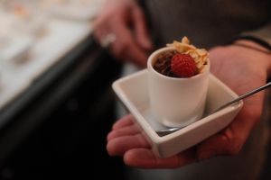 Whipped Coconut Chocolate Mousse at The Cellar dessert & wine tasting event   at Heart Baker - Cloud Kitchen in Buena Vista