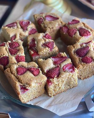 Strawberry polenta cake! V+ gf  at Heart Baker - Cloud Kitchen in Buena Vista