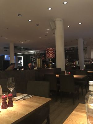 Nice restaurant and bar with clearly labeled vegan options   at Genusstresor in Braunschweig