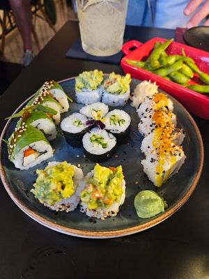 Vegan combo at Don Neko Sushi in Mallorca