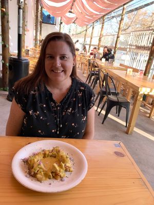 The cute patio area at Rocoto Cusqueño in Santiago
