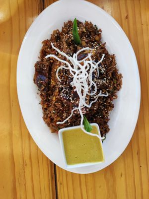 Arroz de tres colores at Rocoto Cusqueño in Santiago