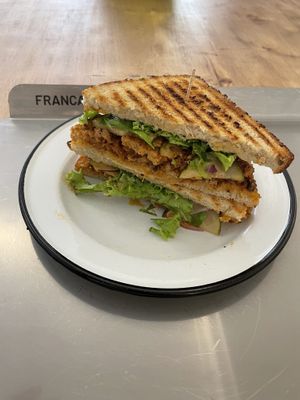 Vegan seitan sandwich   at Franca in Montevideo