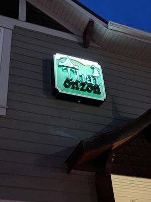 Outside sign  at Thai Onzon in Cochrane