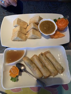 Deep Fried tofu & spring Rolls  at Thai Onzon in Cochrane