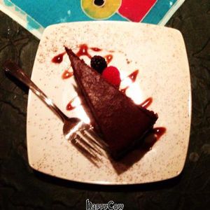 vegan banana choc cake at Thai Onzon in Cochrane