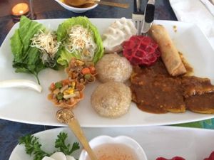 appetizer sample plate  at Thai Onzon in Cochrane