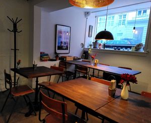 Interior #Veganuary at Pods of Beans in Copenhagen