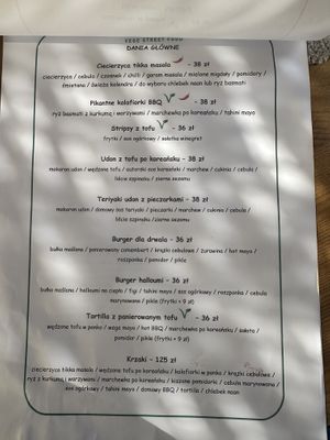 Menu  at KRZAKI Vege Street Food in Plock