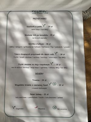 Menu  at KRZAKI Vege Street Food in Plock