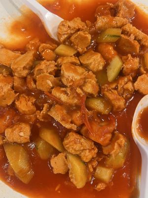 Sweet and sour mock chicken   at Su Xiang - 素香 in Central Singapore