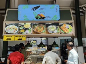 Stall front at Maya Indian Veggie Delight in Central Singapore