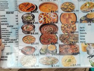 Menu at Maya Indian Veggie Delight in Central Singapore
