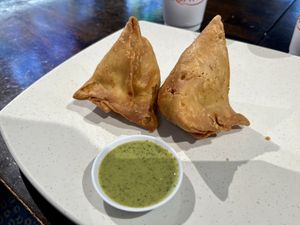 Samosas   at Maya Indian Veggie Delight in Central Singapore