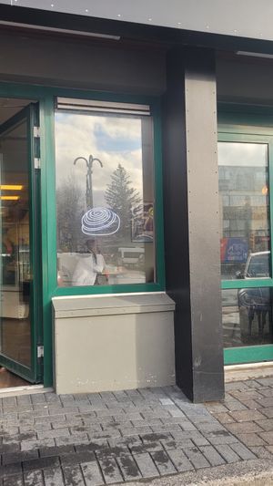 Outside at GK Bakarí in Selfoss