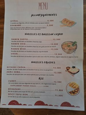 Menu 09/2024 at Wabi Sabi in Liege