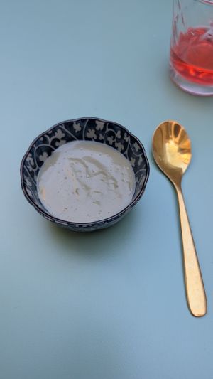 Dessert (pudding matcha) at Wabi Sabi in Liege