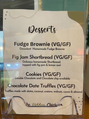 Desserts at The Hidden Chickpea in Madison