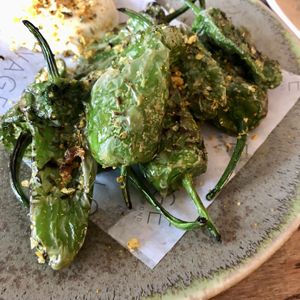 Padrón peppers   at Lovage  in Newcastle Upon Tyne